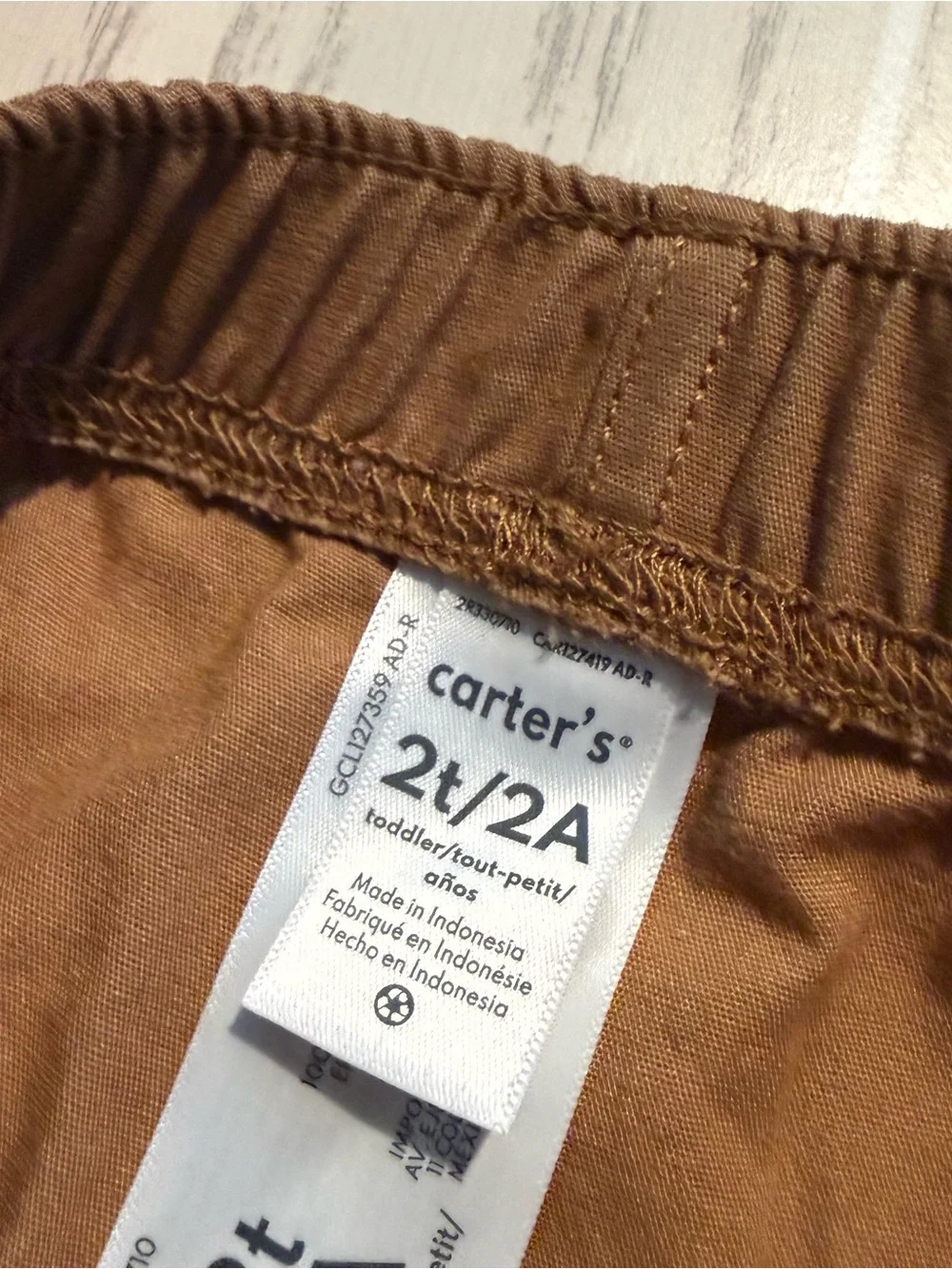 Carter’s Toddler Boys 2T Striped Hooded Henley Brown Jogger 2 Piece Outfit